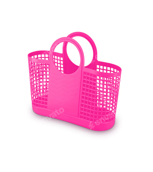Preview: Pink plastic basket