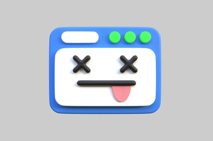Preview: Dead web browser face icon