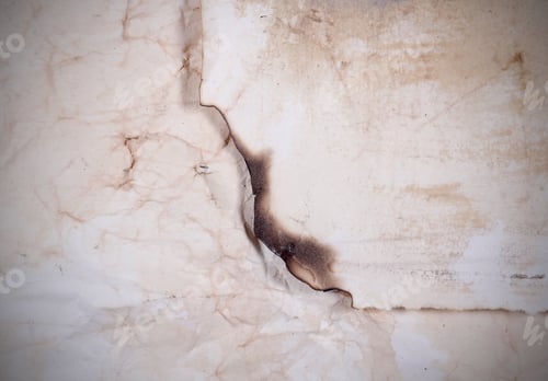 Preview: Old Wrinkled Paper For Records Lies On The Table