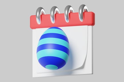Preview: Easter Calendar with Striped Egg