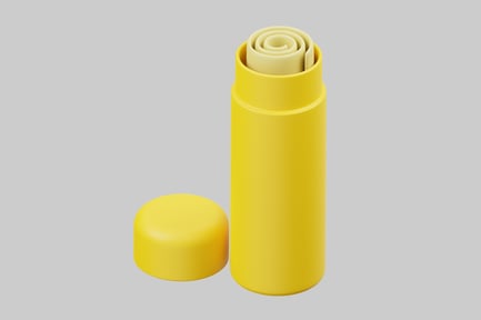 Preview: Rolled foam in container with lid