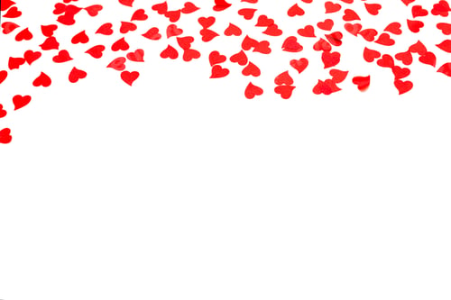 Preview: Red small hearts background isolated