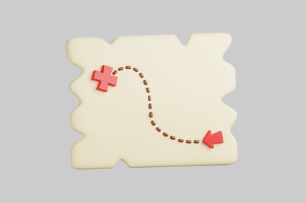 Preview: Cartoon treasure map illustration