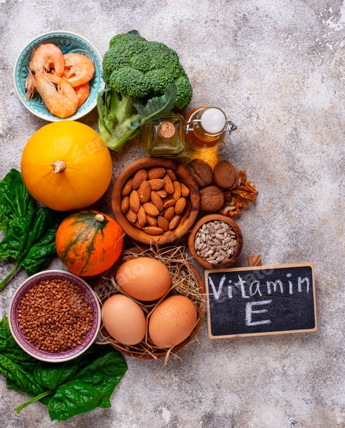 Preview: Assortment food sources of vitamin E