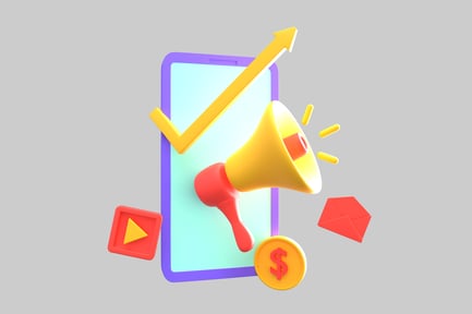 Preview: Mobile marketing promotion illustration