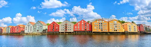 Preview: Colorful timber houses in Trondheim