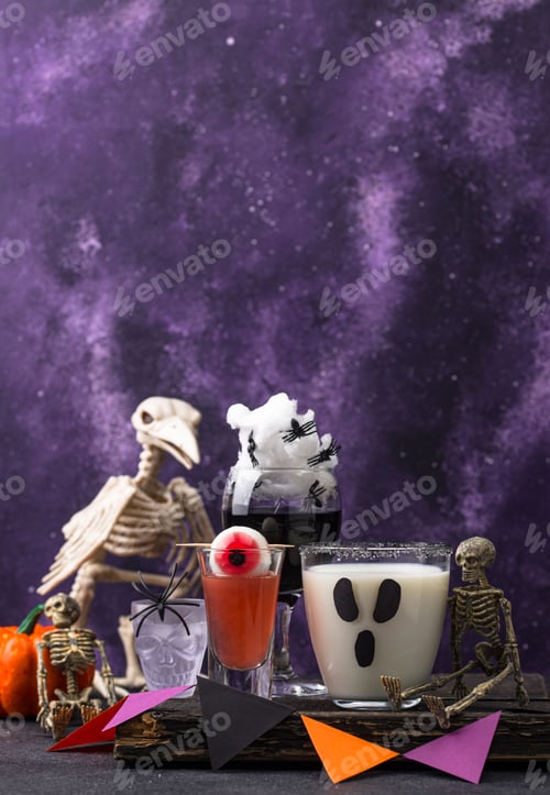 Preview: Set of various Halloween drinks