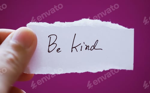 Preview: Be Kind Message on Torn Piece of Paper