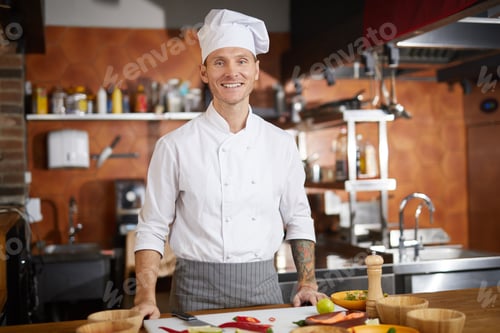 Preview: Waist up Portrait of Handsome Professional Chef