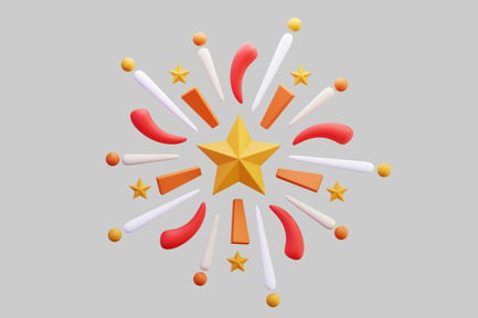 Preview: Festive 3D Fireworks Celebration