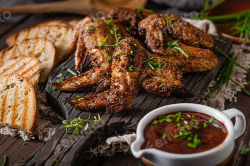 Preview: Grilled barbecue chicken wings