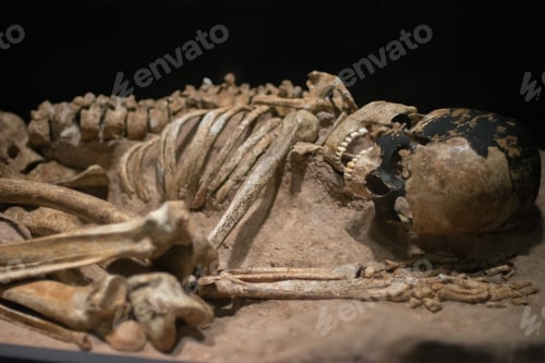 Preview: Old Human Skeleton In The Chicago Field Museum