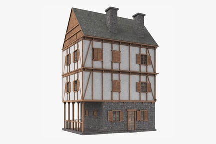 Preview: Aged Medieval Timber Frame House