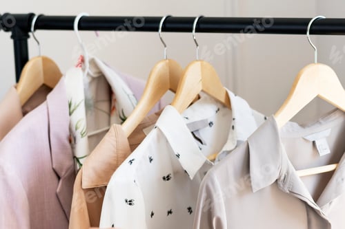 Preview: Rack of clothes in a boutique