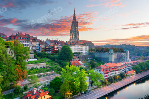 Preview: Bern, Switzerland on the Aare River in the Morning