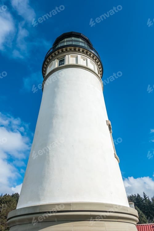 Preview: Looking At A Lighthouse At Cape Disappointment In Washington State From Below.