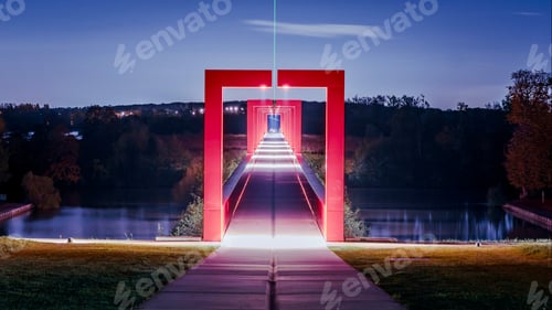 Preview: Red bridge, Major axis located in Cergy, France