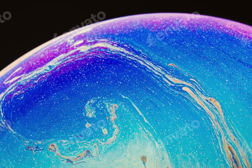 Preview: Fluid art made of colorful soap bubble film. Trendy Inkscape blurred background.