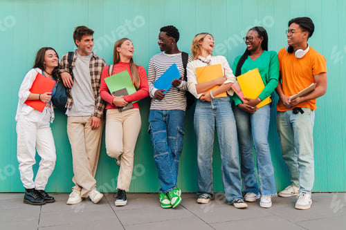 Preview: A large gathering of teenage students, their laughter echoing across the university campus as they