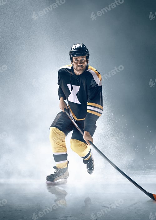 Preview: Ice hockey player in action.
