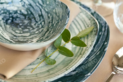 Preview: Elegant dinner table served for banquet event
