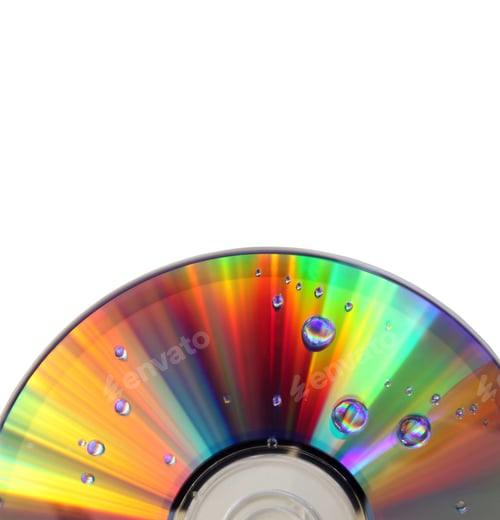 Preview: colored cd isolated on white
