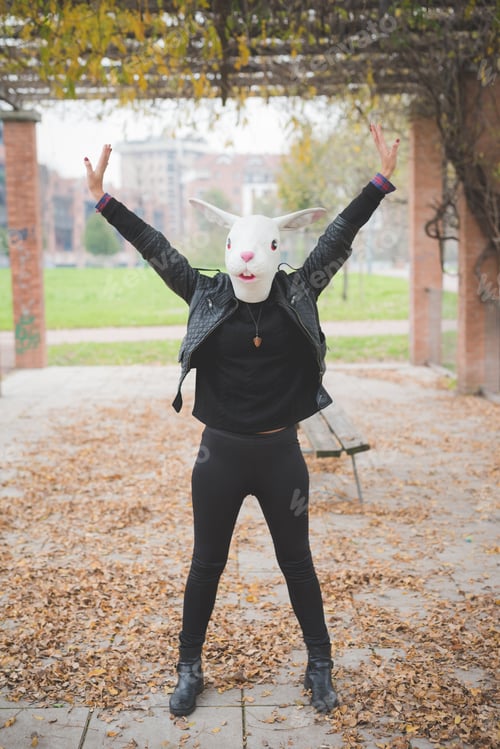 Preview: rabbit mask woman