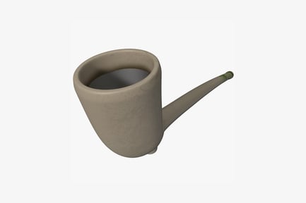 Preview: Ceramic watering can with handle and spout
