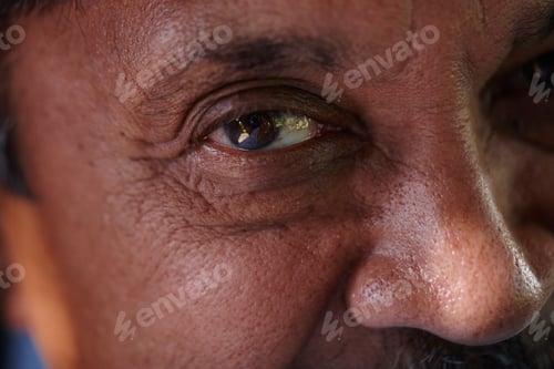 Preview: Getting up close and personal. Closeup shot of a senior man looking at the camera.