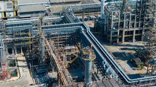 Preview: Aerial view of natural gas separation plant.