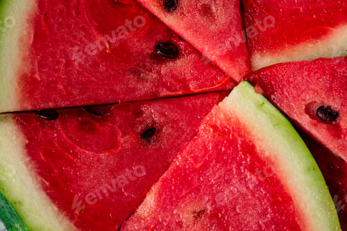 Preview: Fresh juicy sliced watermelon close up