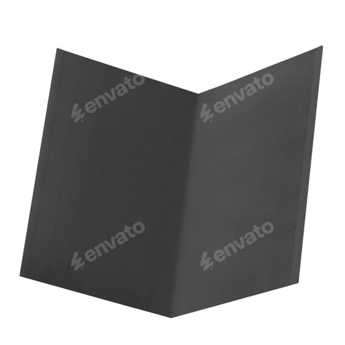 Preview: Open dark folder isolated