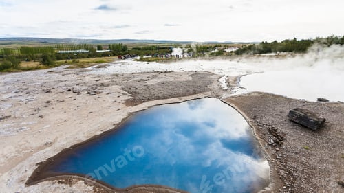 Preview: pool of The Geisyr in Haukadalur in Iceland