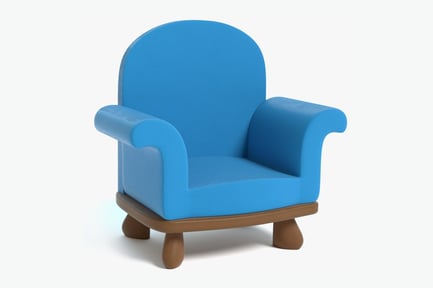 Preview: Stylized Blue Armchair
