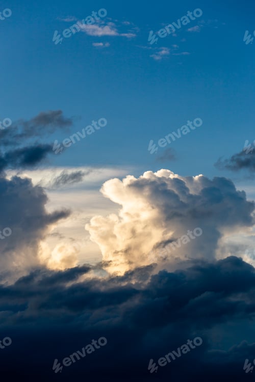 Preview: colorful dramatic sky with cloud at sunset.