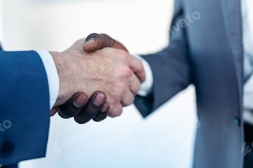 Preview: Close-up view of business partner handshaking process.
