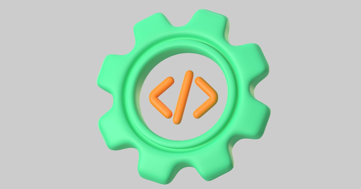 Coding Gear Icon 3D, Incl. application & coding - Envato