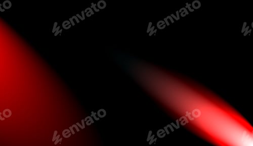 Preview: red light beam with dark background. Close up of laser beam isolated on black background