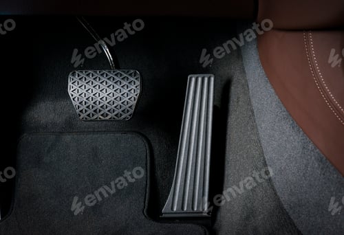 Preview: Brake and accelerator pedal of automatic transmission car