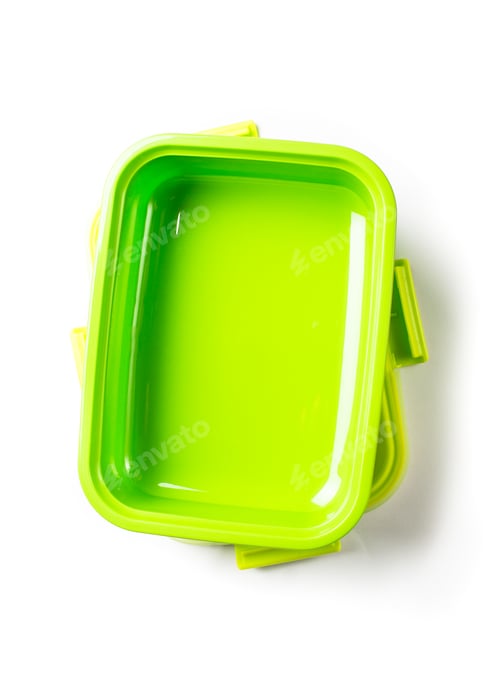 Preview: Green lunch box on white