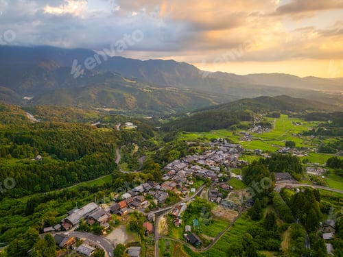 Preview: Magome, Japan in the Kiso Valley during summertime along the Nakasendo Trail