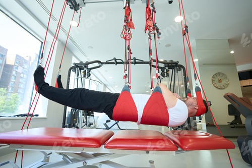 Preview: Rehabilitation center patient undergoing sling exercise therapy