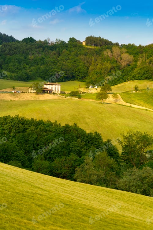 Preview: Rural landscape near Salsomaggiore, Parma, at springtime