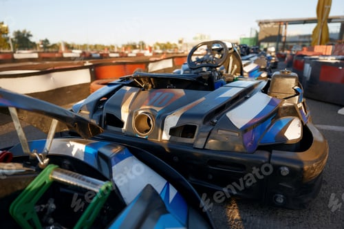 Preview: Kart car for carting with no people at open air training track