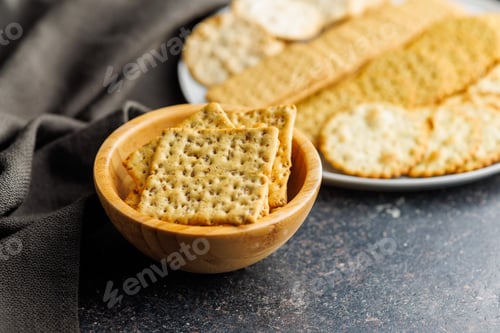 Preview: Pile of Crackers on Kitchen Counter