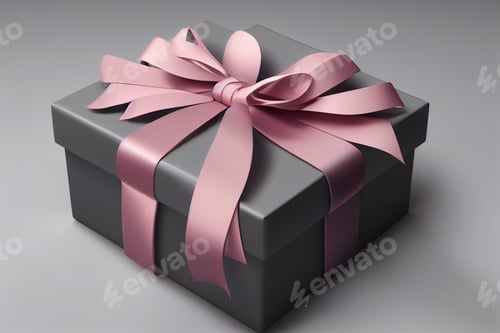 Preview: Gift box mockup, christmas holiday celebration, minimal design, copy space