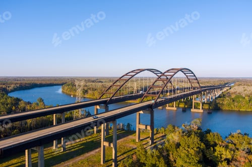 Preview: Aerial view of Dolly Parton bridge