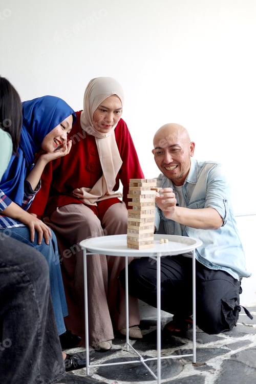 Preview: Family Playing Wooden Blocks
