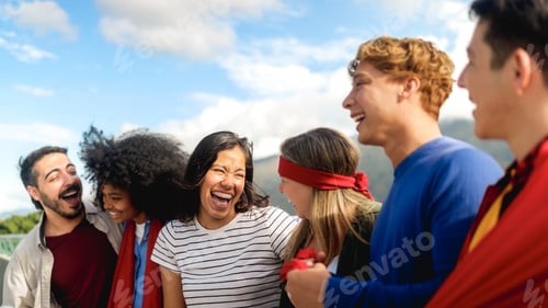 Preview: Football fans supporting their team - Soccer supporters having fun at competition event