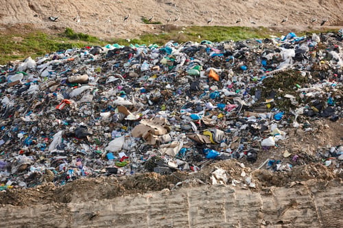 Preview: Open air garbage dump. Plastic waste pollution. Recycling junk. Ecology